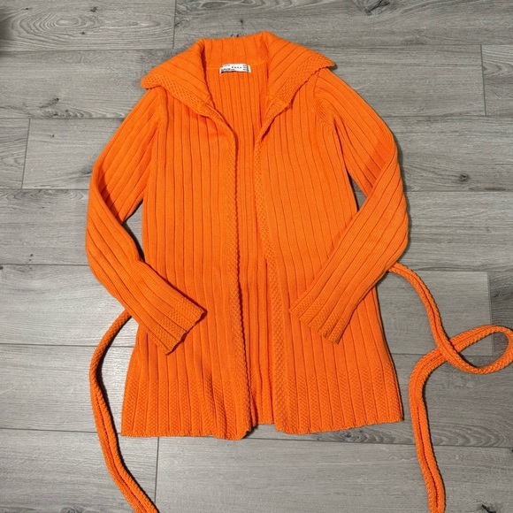 Zara Sweaters - Zara Orange Cardigan Sweater